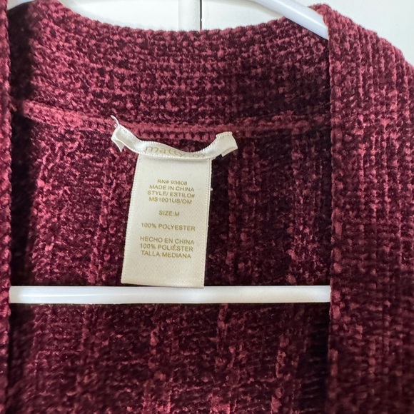 Matty M Maroon Cardigan - Picture 2 of 2